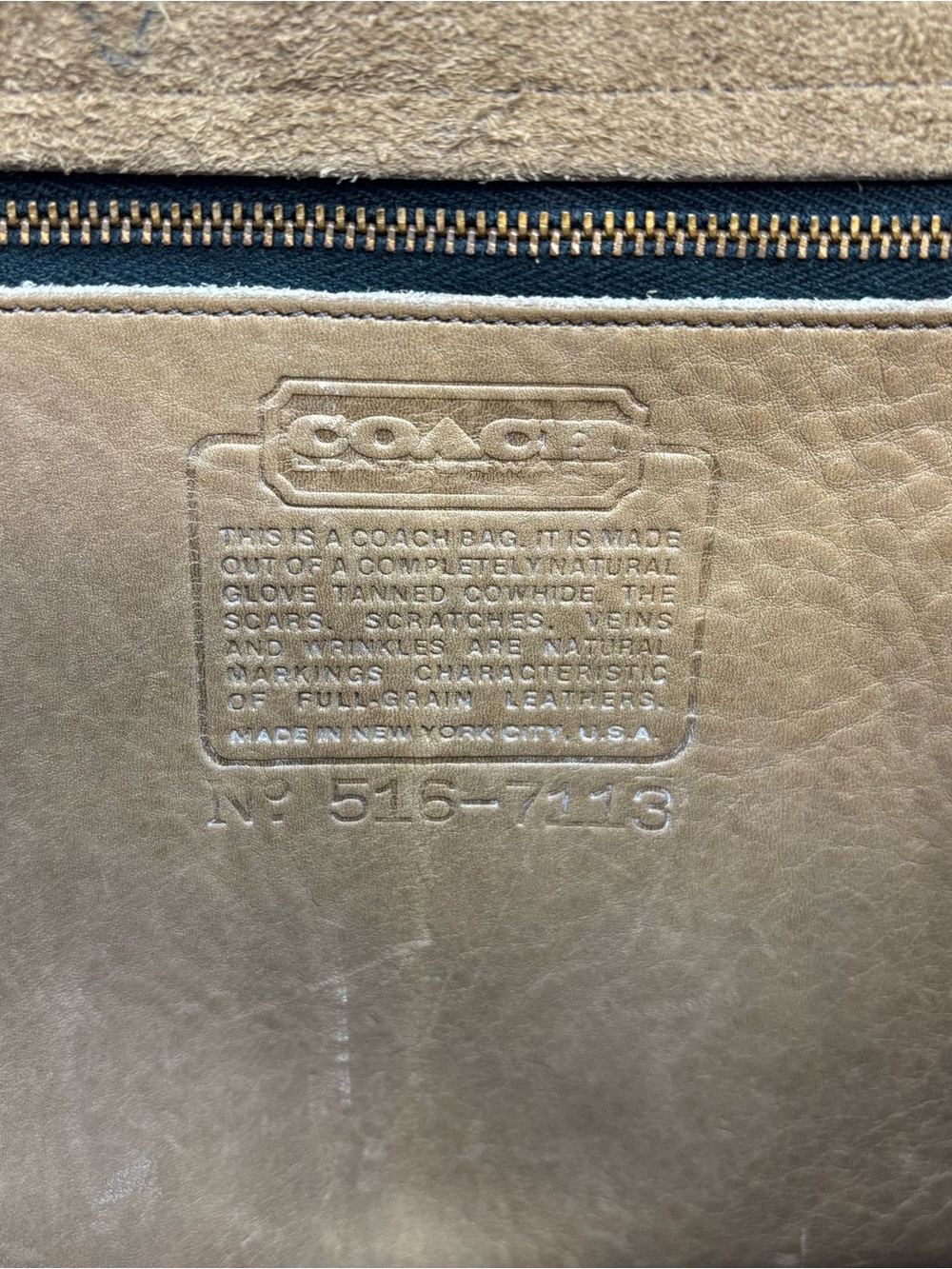 Vtg 70’s NYC Coach Tan Leather Crossbody Bag w/ Classic Turn Key Hardware Read - Picture 13 of 16